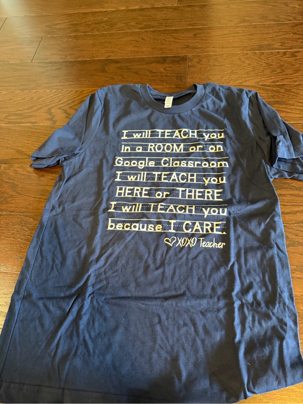 Women’s Teacher Graphic T‑Shirt in Navy - Medium